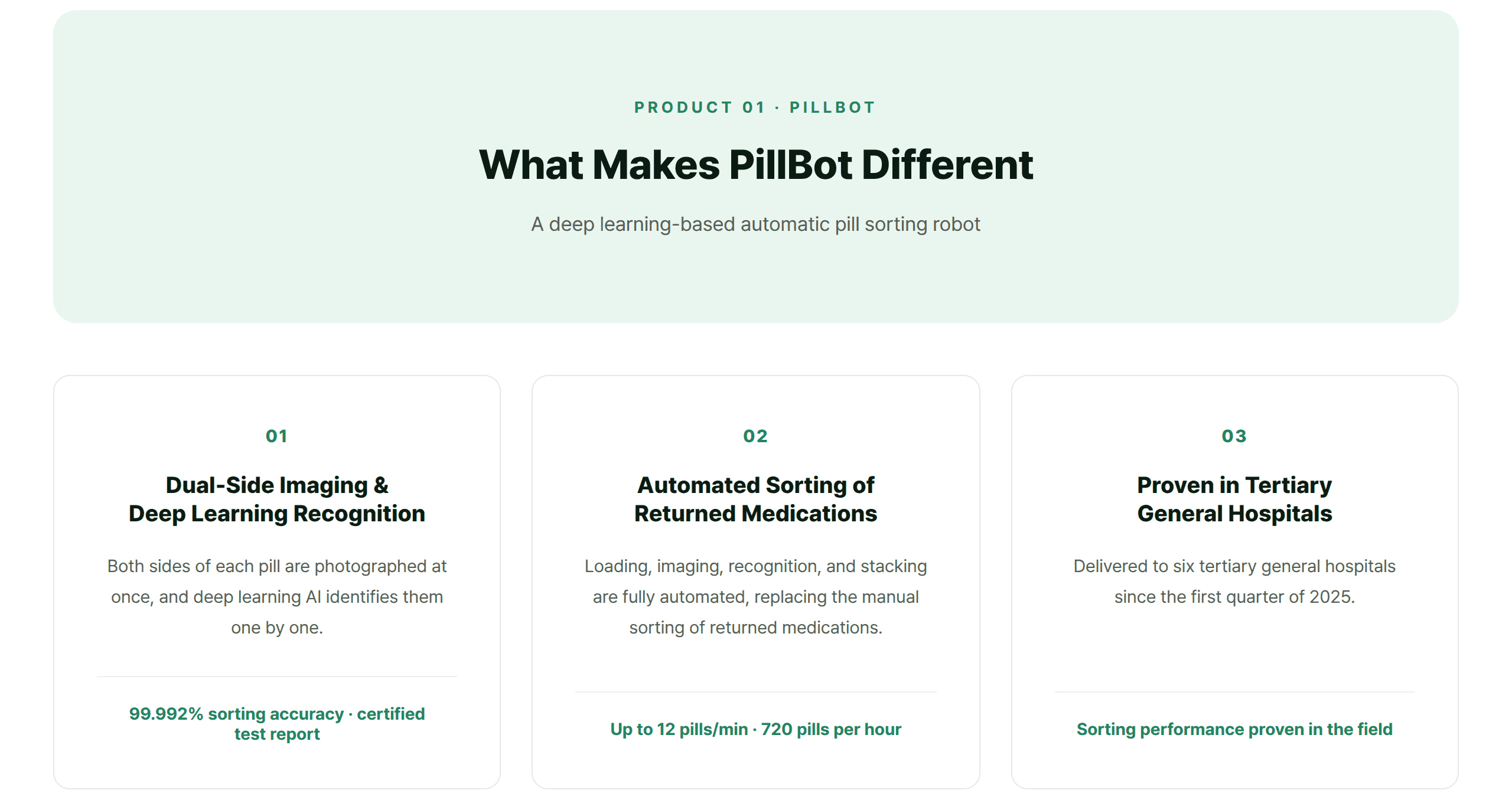 What makes PillBot different - three differentiators