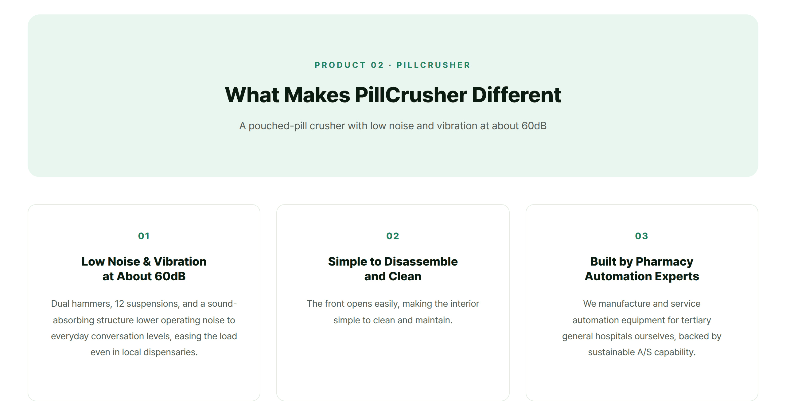 What makes PillCrusher different - three differentiators